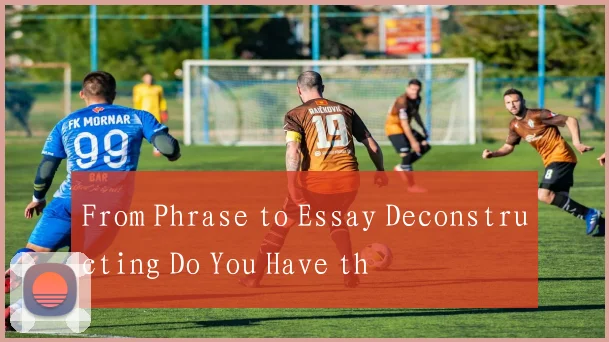 From Phrase to Essay Deconstructing Do You Have th